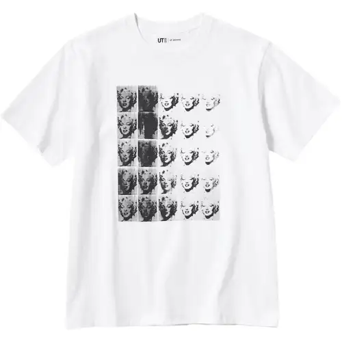 UNIQLO T Shirts Unisex White Crew Neck Moderate Straight Fit