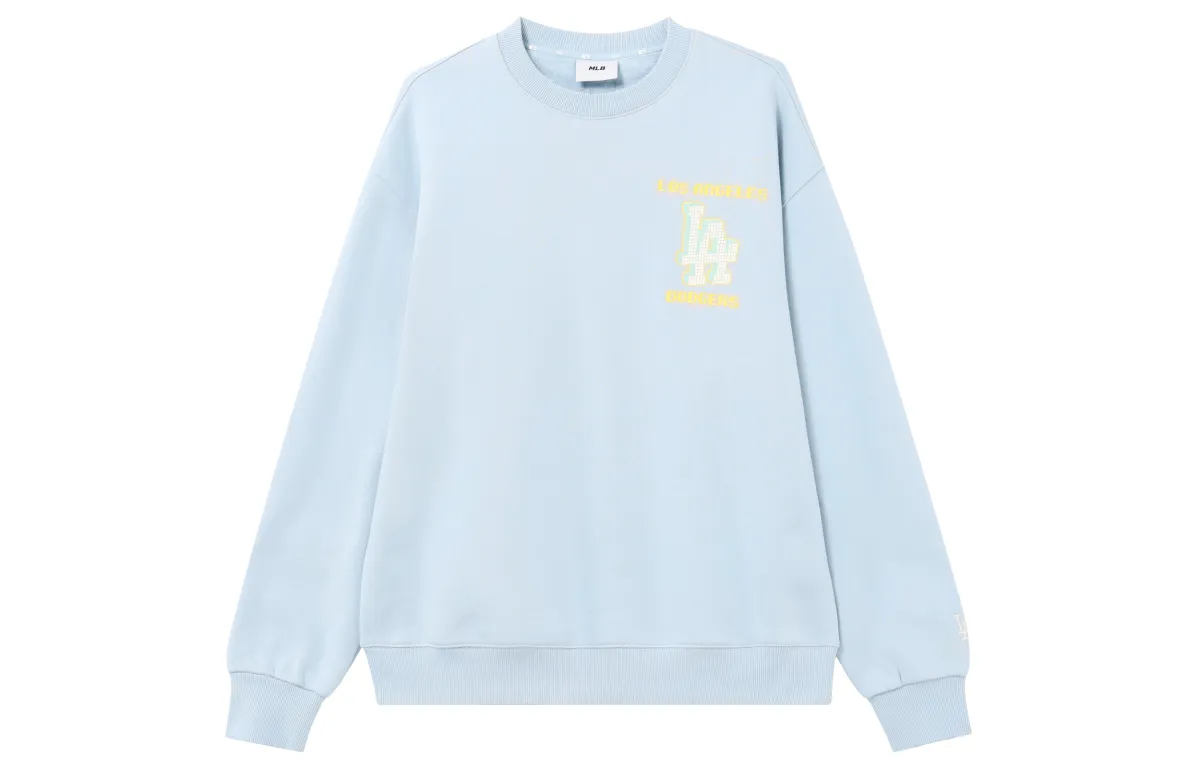 MLB Sweatshirts Unisex Baby Blue Crew Neck Moderate