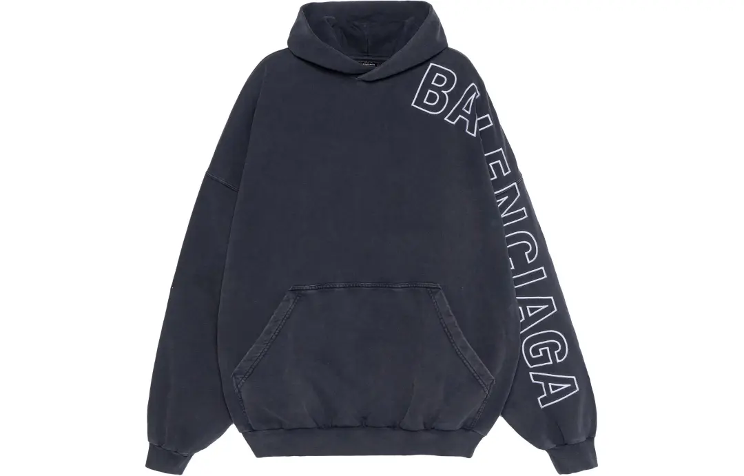 Balenciaga Logo Embroidered Oversized Hoodie