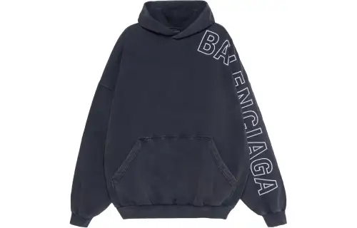 Balenciaga Logo Embroidered Oversized Hoodie