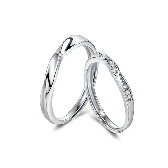 FANCI 925 Sterling Silver Ring Pair Unisex