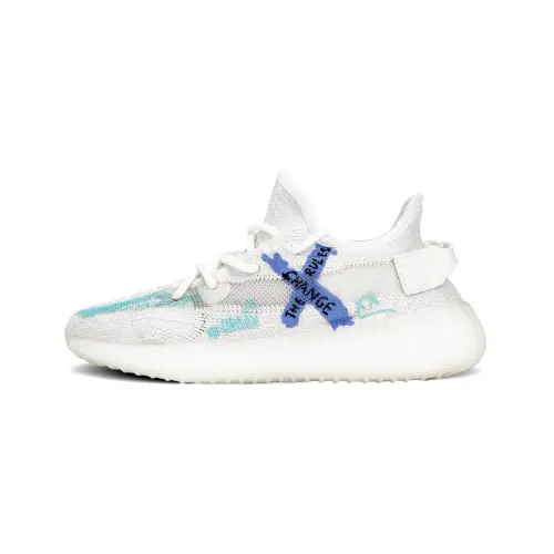 Adidas Originals Yeezy Boost 350 V2 Abrasion Resistant Low top Casual Shoes Unisex White