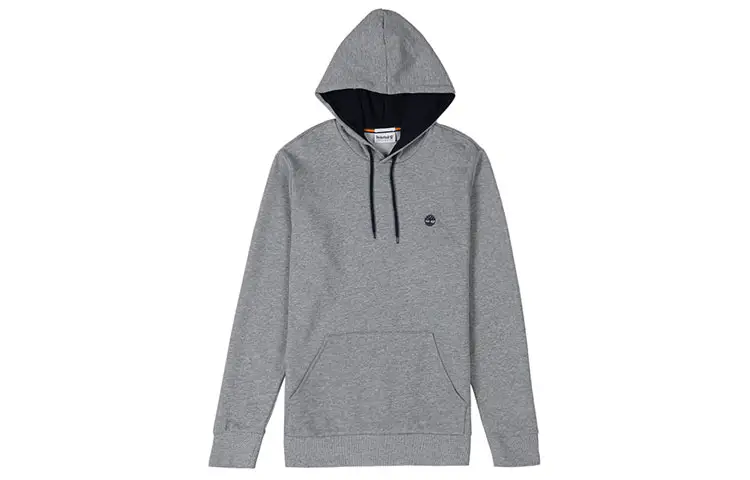 Timberland Sweatshirts Men's Gray Hooded Moderate Regular