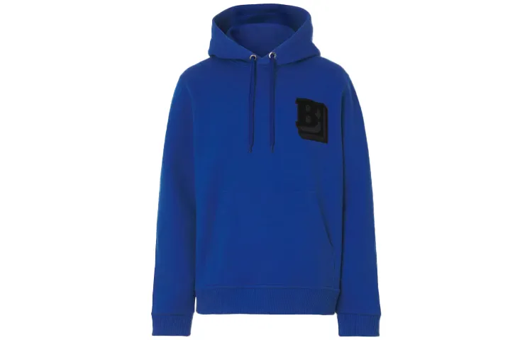 Burberry Sweatshirts Men's Blue Hooded Moderate Regular