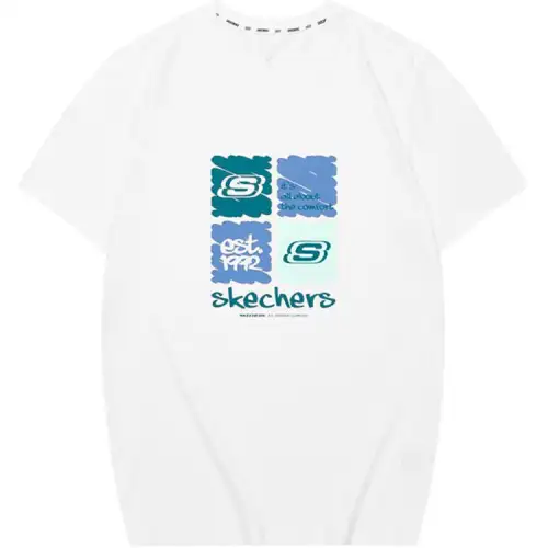 Skechers T Shirt Unisex Bright White