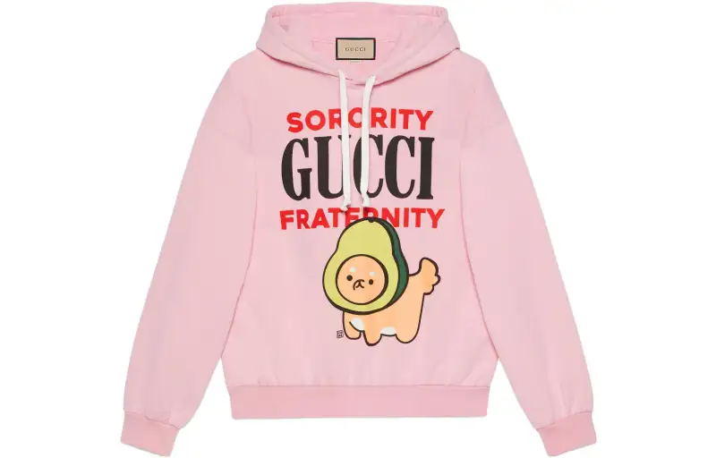 GUCCI Sweatshirts Men's Pink Hooded Moderate