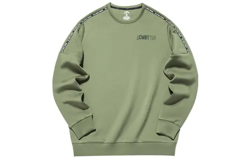 ANTA Sweatshirts Men's Refreshing Green Crew Neck Moderate Regular