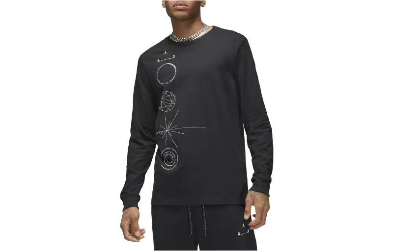 Jordan Sweatshirts Men's Black Crew Neck Thin Regular