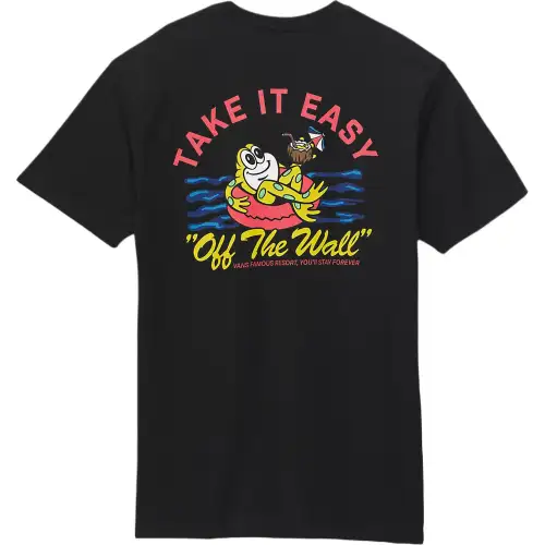 Vans T Shirts Men's Black Crew Neck Moderate