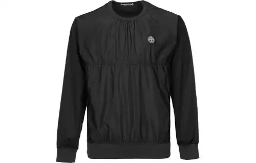 STONE ISLAND Sweatshirts Men's Black Crew Neck Moderate Regular