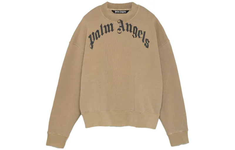 PALM ANGELS Curved Logo Crewneck