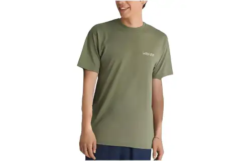 Vans Golden Hour Sunse T Shirts Men's Green Crew Neck Moderate Straight Fit