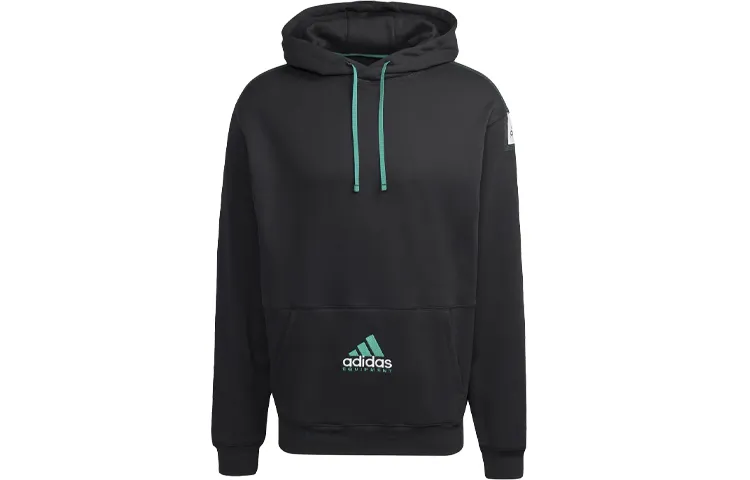Adidas Originals EQT Sweatshirts Men's Black Hooded Moderate Regular