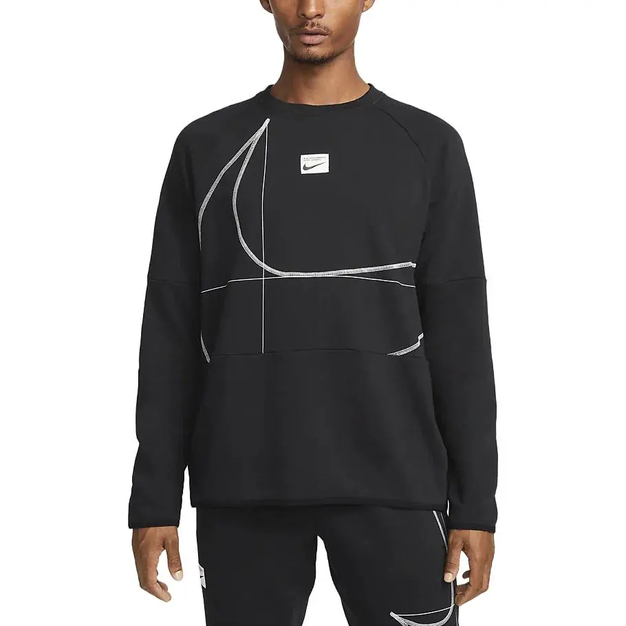 Nike Sweatshirts Men's Black Crew Neck Thin Regular