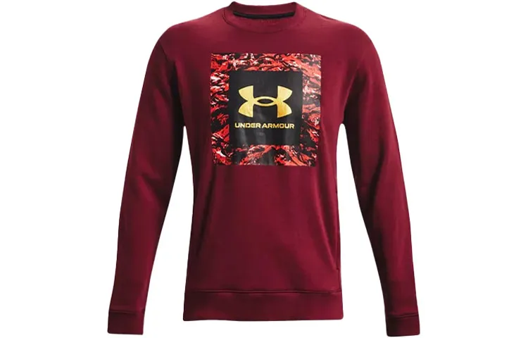 Under Armour UA Chinese New Year Fleece Thermal Fleece Lined Pullover Sports Sweatshirt Men's Red