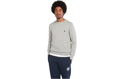 Timberland Sweatshirts Men's Gray Crew Neck Moderate Regular
