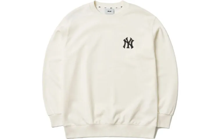 MLB Monogram Sweatshirts Unisex White Crew Neck Moderate Other