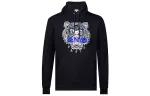 KENZO Classic Tiger Head Sweatshirts Men's Black Hooded Moderate Heavyweight