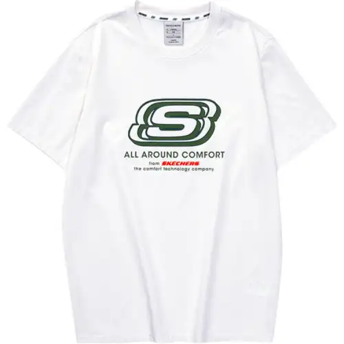 Skechers T Shirt Unisex Bright White