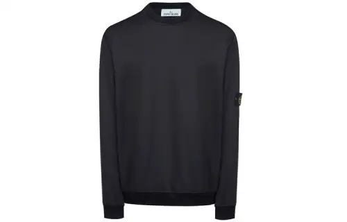 STONE ISLAND Sweatshirts Men's Black Crew Neck Moderate Regular