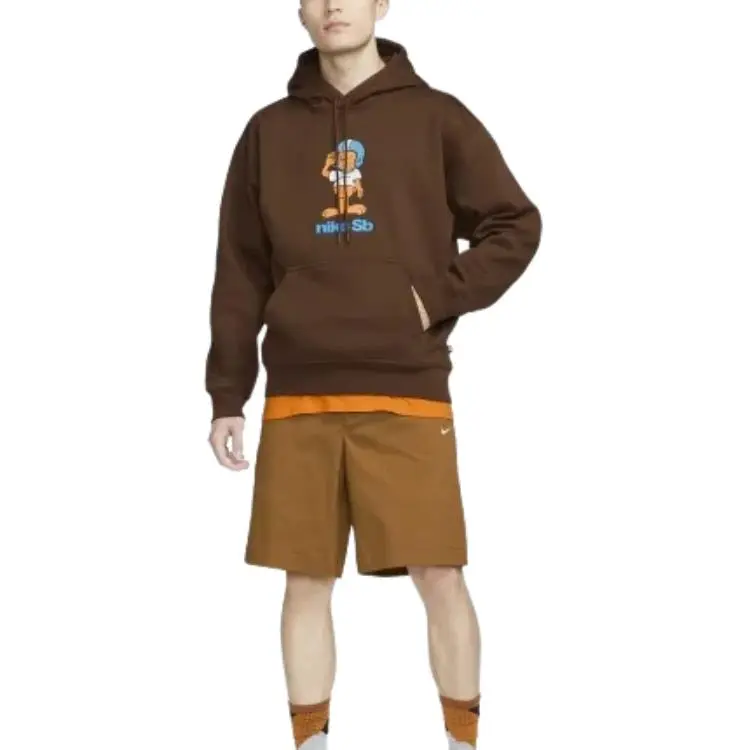 Nike Sweatshirts Men's Chocolate Hooded Moderate Regular