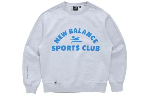 New Balance Sweatshirts Men's Light Gray Crew Neck Moderate Regular