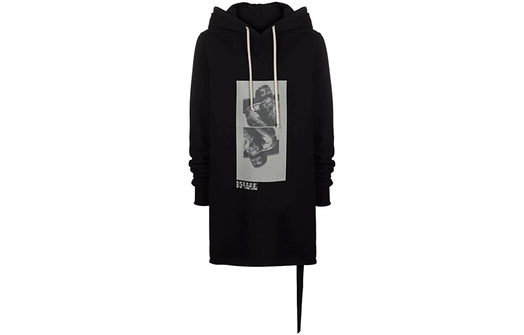 Мужская худи Rick Owens (черно-серая)