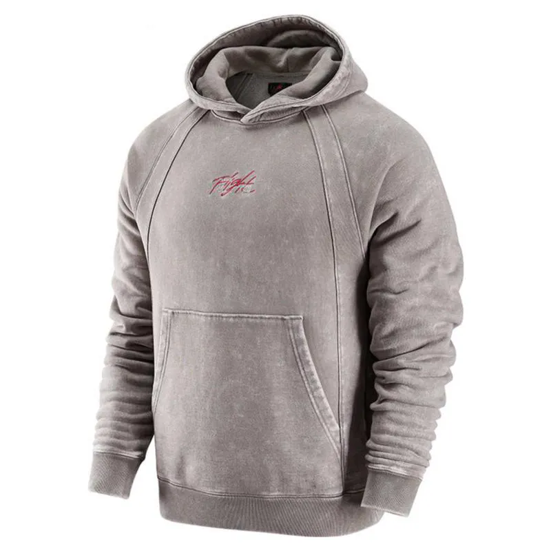 Jordan Sweatshirts Men's Gray Hooded Moderate Regular