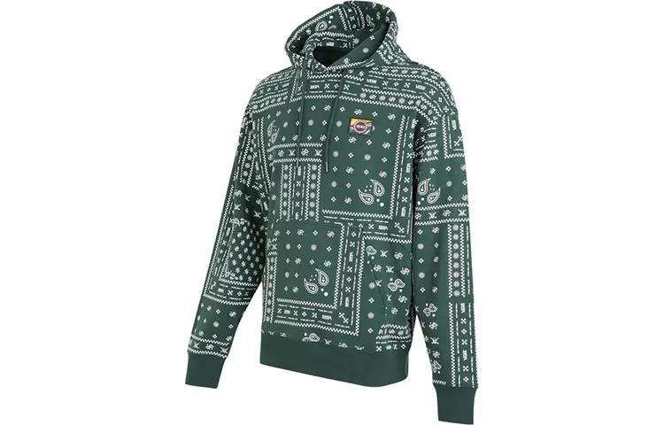Vans Sweatshirts Men's Green Hooded Moderate Regular