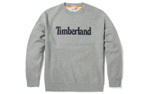 Timberland Sweatshirts Men's Medium Heather Gray Crew Neck Moderate Regular