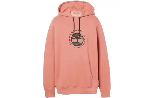 Timberland Sweatshirts Unisex Pink Hooded Moderate Regular