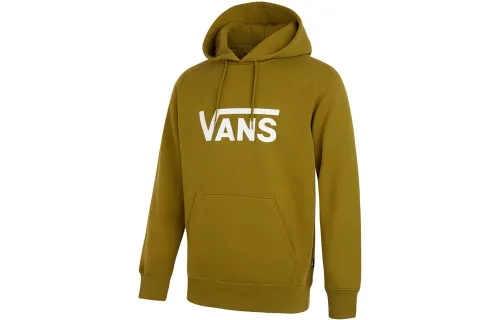 Vans Color Block Letter Logo Pullover Fleece Lined Thermal, Winter Sweatshirt Unisex Olive Green