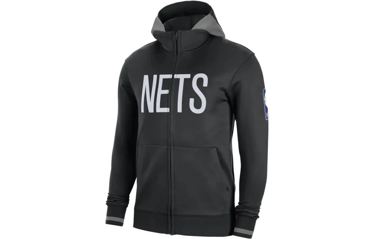 Nike Nba Brooklyn Nets Showtime Dri Fit Full Zip Hoodie