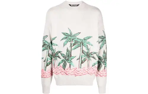 PALM ANGELS Palms Row Printed Knitted Jumper