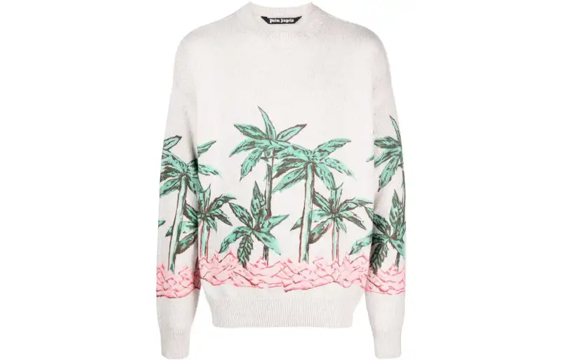 PALM ANGELS Palms Row Printed Knitted Jumper