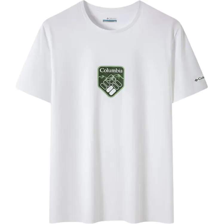 Columbia T-Shirts Men's White-112 Crew Neck Moderate Straight Fit