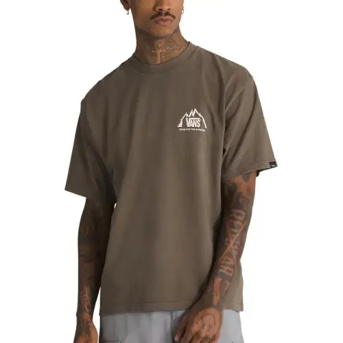 Vans T Shirts Unisex Brown Crew Neck Moderate