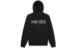 KENZO Sweatshirts Men's Black Hooded Moderate Heavyweight