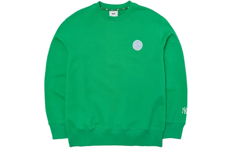 MLB New York Yankees Sweatshirts Unisex Green Crew Neck Moderate Straight Fit