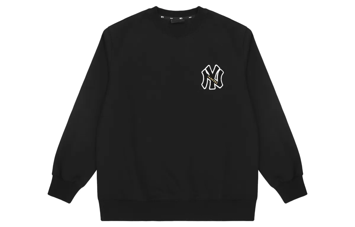 MLB Sweatshirts Unisex Black Crew Neck Moderate