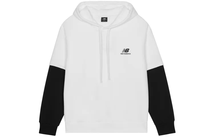 New Balance Sweatshirts Unisex White Hooded Moderate Straight Fit