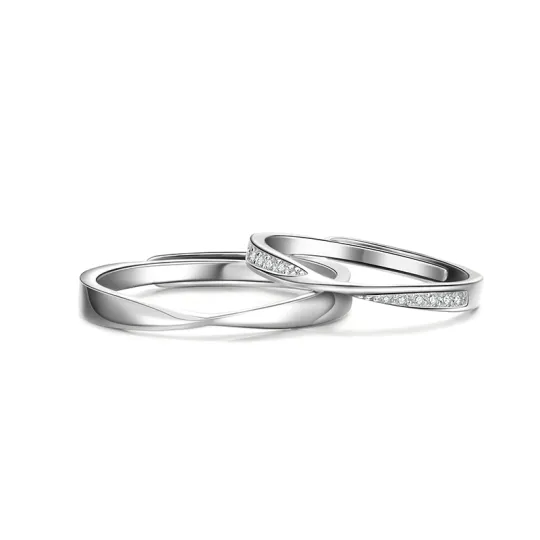 FANCI 925 Sterling Silver Ring Pair Unisex