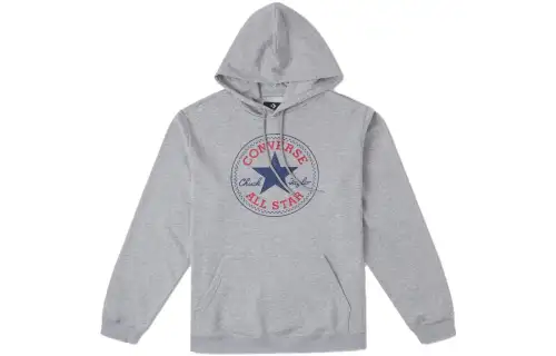 Converse Sweatshirts Unisex Gray Hooded Moderate