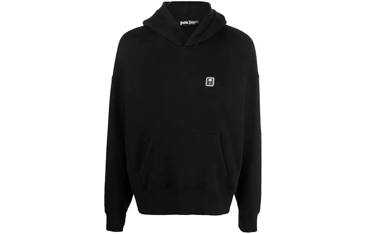 PALM ANGELS Palm Patch Taping Popover Hoodie
