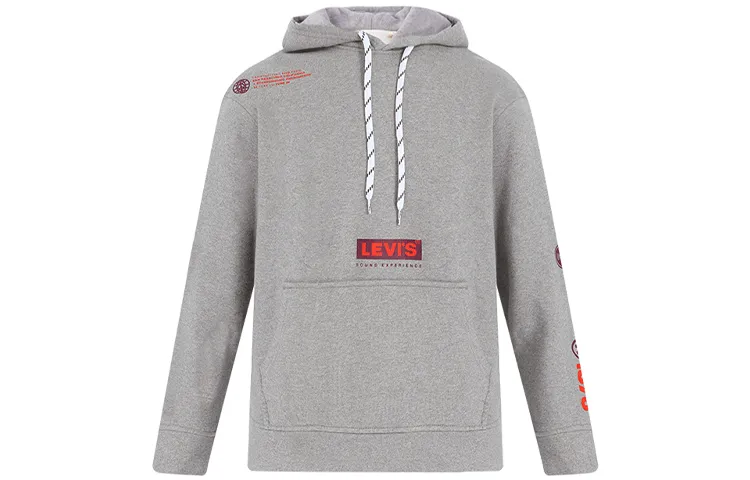 Levi's Sweatshirts Men's Gray Hooded Moderate Straight Fit