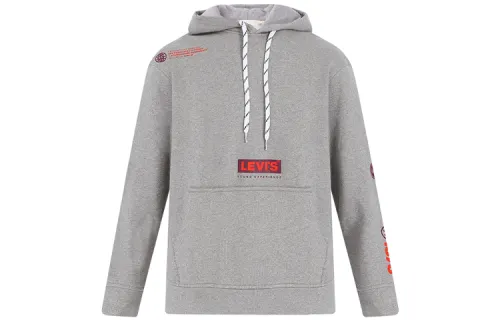 Levis Sweatshirts Men's Gray Hooded Thickened Regular