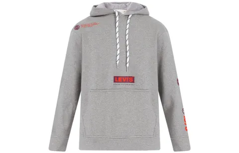 Levi's Sweatshirts Men's Gray Hooded Moderate Straight Fit