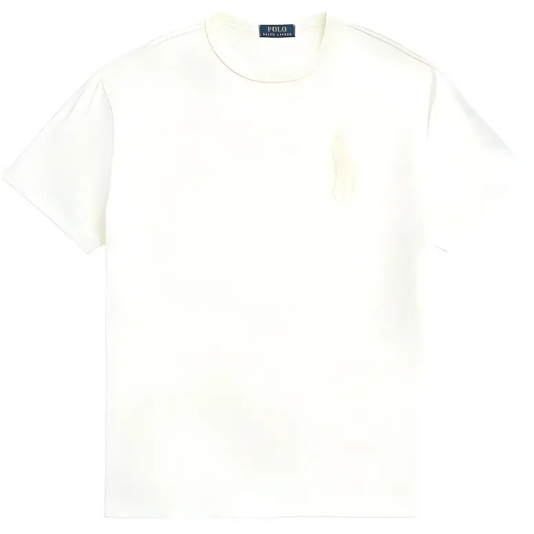 Polo Ralph Lauren Big Pony SS24 T Shirt Classic Version Men's Club Cream