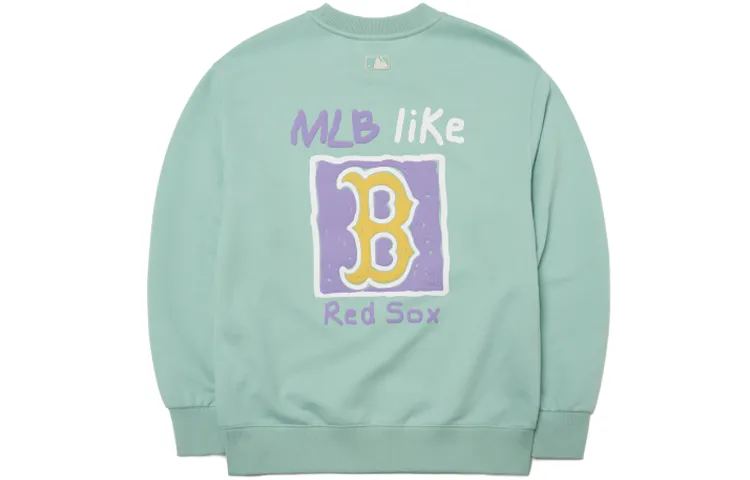 MLB Sweatshirts Unisex Mint Green Crew Neck Moderate Other