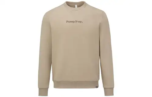 Reebok Sweatshirts Unisex Light Khaki Crew Neck Moderate Regular
